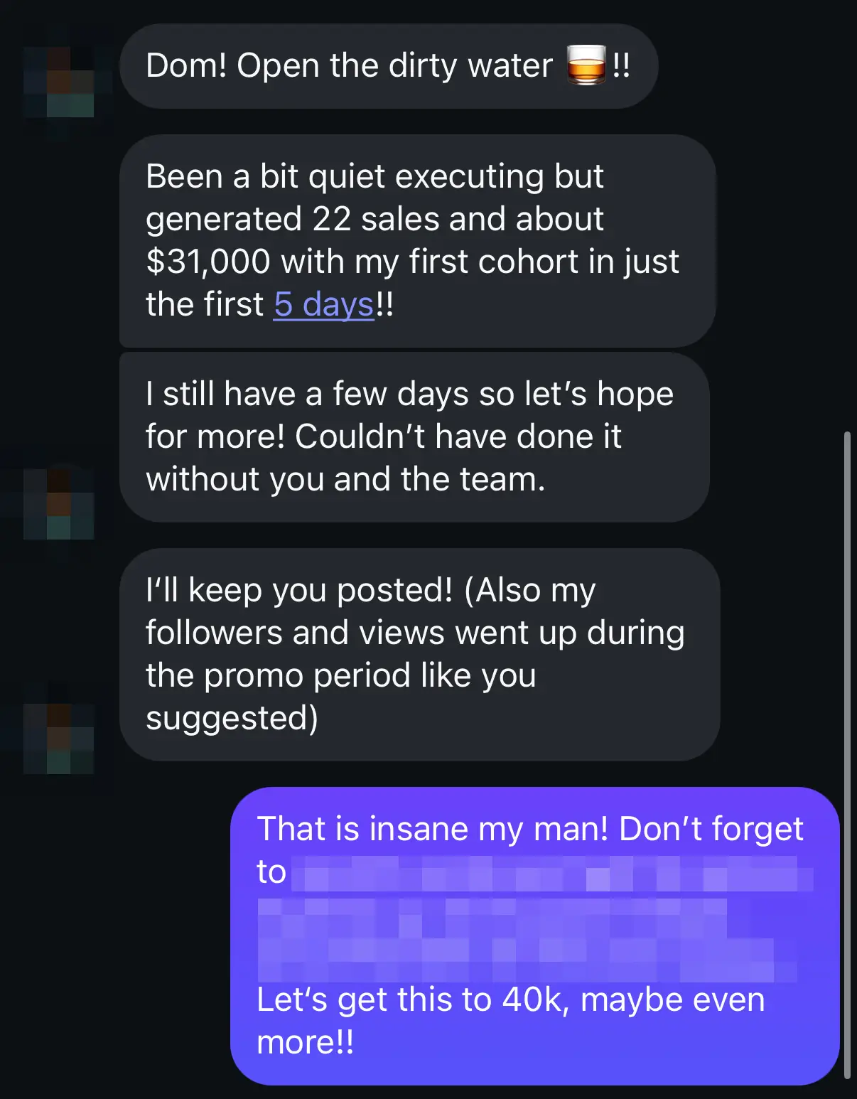 Testimonial screenshot